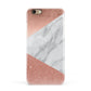 Marble Rose Gold Foil Apple iPhone 6 3D Snap Case