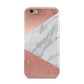 Marble Rose Gold Foil Apple iPhone 6 3D Tough Case
