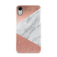 Marble Rose Gold Foil Apple iPhone XR White 3D Snap Case