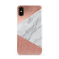 Marble Rose Gold Foil Apple iPhone XS 3D Snap Case