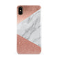 Marble Rose Gold Foil Apple iPhone Xs Max 3D Snap Case