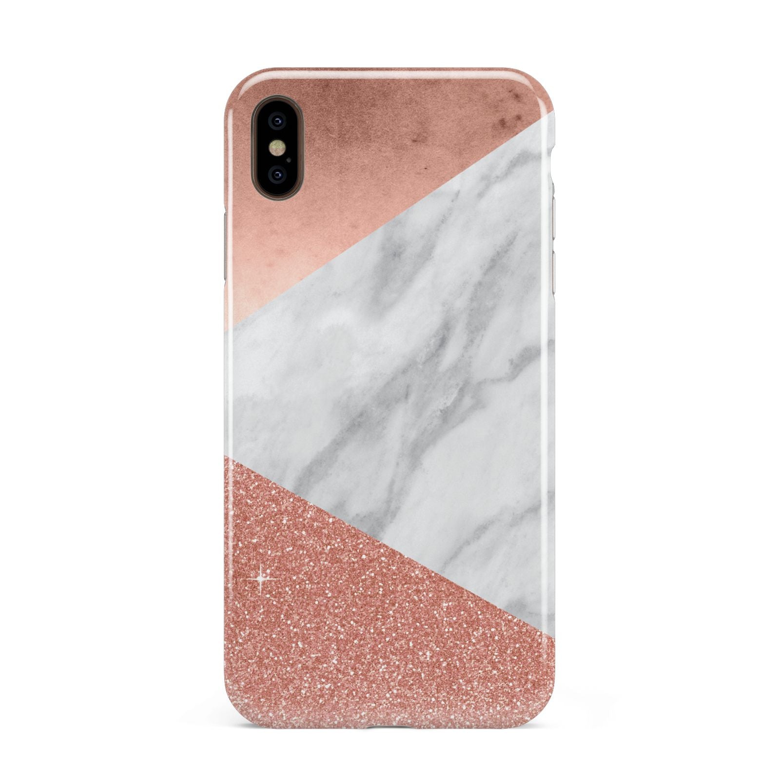 Marble Rose Gold Foil Apple iPhone Xs Max 3D Tough Case
