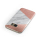 Marble Rose Gold Foil Samsung Galaxy Case Front Close Up