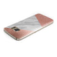 Marble Rose Gold Foil Samsung Galaxy Case Top Cutout