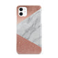 Marble Rose Gold Foil iPhone 11 3D Snap Case