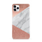 Marble Rose Gold Foil iPhone 11 Pro Max 3D Snap Case