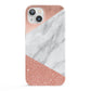 Marble Rose Gold Foil iPhone 13 Full Wrap 3D Snap Case