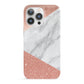 Marble Rose Gold Foil iPhone 13 Pro Full Wrap 3D Snap Case