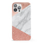 Marble Rose Gold Foil iPhone 13 Pro Max Full Wrap 3D Snap Case