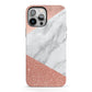 Marble Rose Gold Foil iPhone 13 Pro Max Full Wrap 3D Tough Case