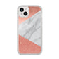 Marble Rose Gold Foil iPhone 14 Plus Glitter Tough Case Starlight