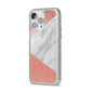 Marble Rose Gold Foil iPhone 14 Pro Max Glitter Tough Case Silver Angled Image