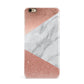 Marble Rose Gold Foil iPhone 6 Plus 3D Snap Case on Gold Phone