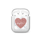 Marble Rose Gold Glitter Heart Personalised Name AirPods Case