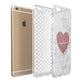 Marble Rose Gold Glitter Heart Personalised Name Apple iPhone 6 Plus 3D Tough Case