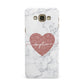 Marble Rose Gold Glitter Heart Personalised Name Samsung Galaxy A8 Case