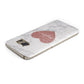 Marble Rose Gold Glitter Heart Personalised Name Samsung Galaxy Case Top Cutout