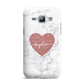 Marble Rose Gold Glitter Heart Personalised Name Samsung Galaxy J1 2015 Case