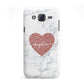 Marble Rose Gold Glitter Heart Personalised Name Samsung Galaxy J5 Case