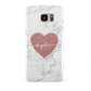 Marble Rose Gold Glitter Heart Personalised Name Samsung Galaxy S7 Edge Case