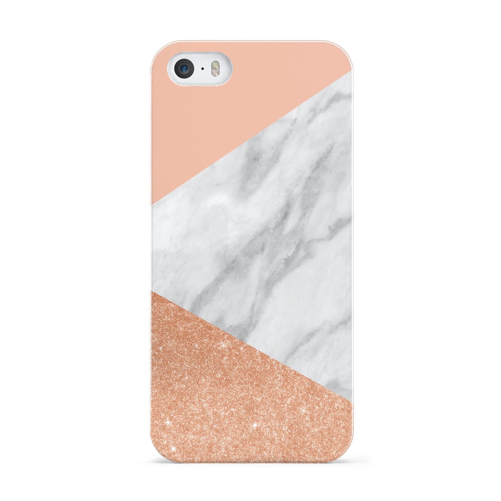 Marble Rose Gold Pink Apple iPhone 5 Case