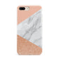 Marble Rose Gold Pink Apple iPhone 7 8 Plus 3D Tough Case
