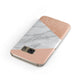 Marble Rose Gold Pink Samsung Galaxy Case Front Close Up