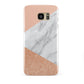 Marble Rose Gold Pink Samsung Galaxy S7 Edge Case