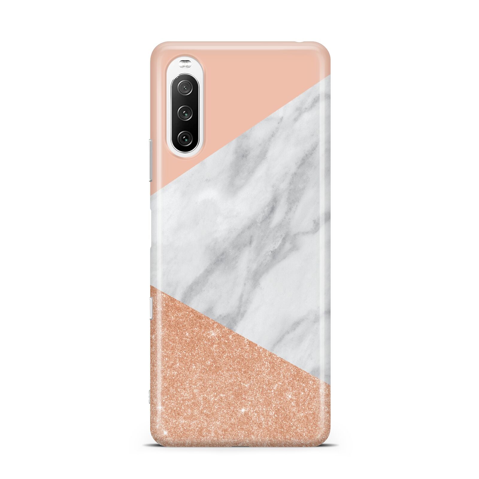 Marble Rose Gold Pink Sony Xperia 10 III Case