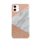Marble Rose Gold Pink iPhone 11 3D Snap Case