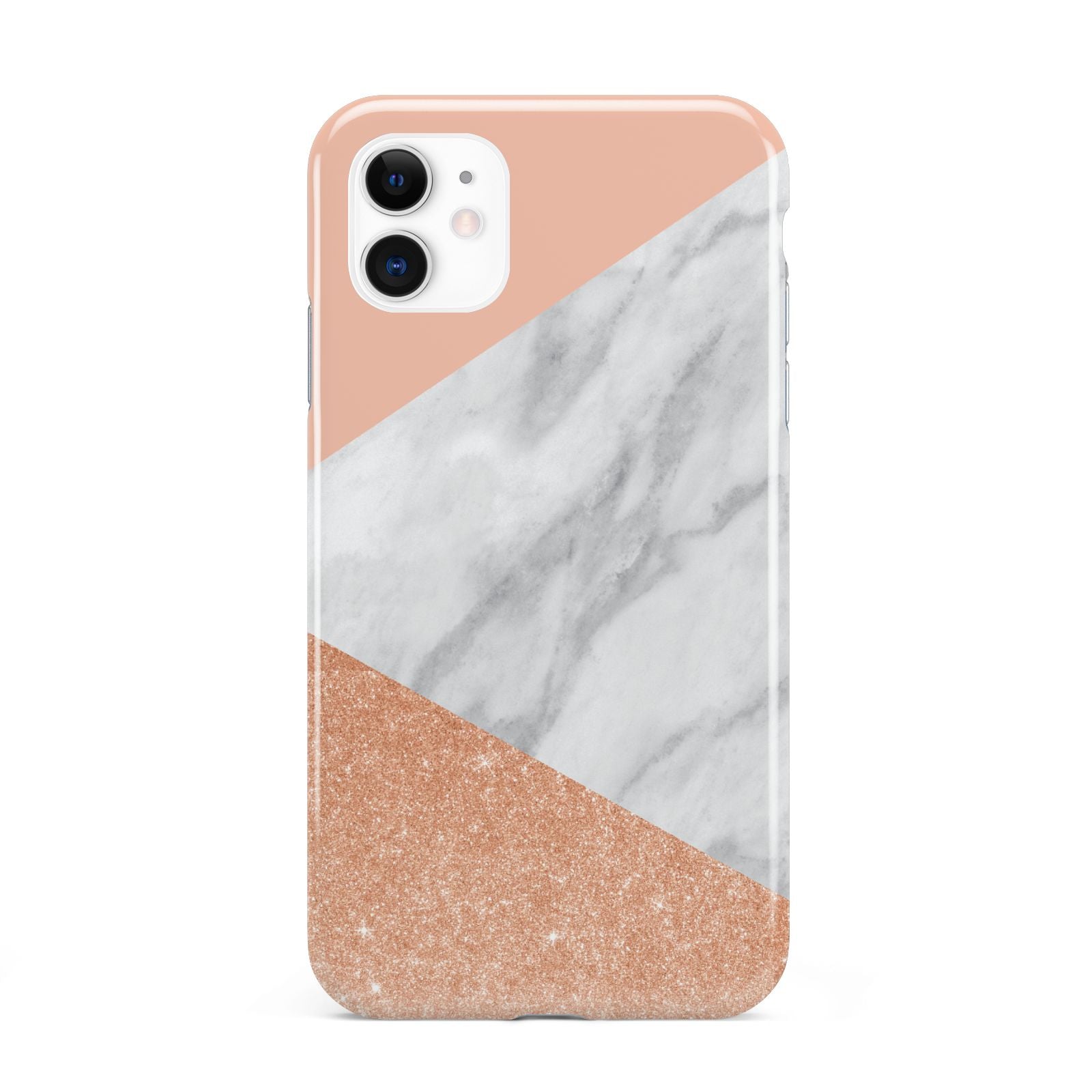 Marble Rose Gold Pink iPhone 11 3D Tough Case