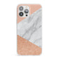 Marble Rose Gold Pink iPhone 13 Pro Max Clear Bumper Case