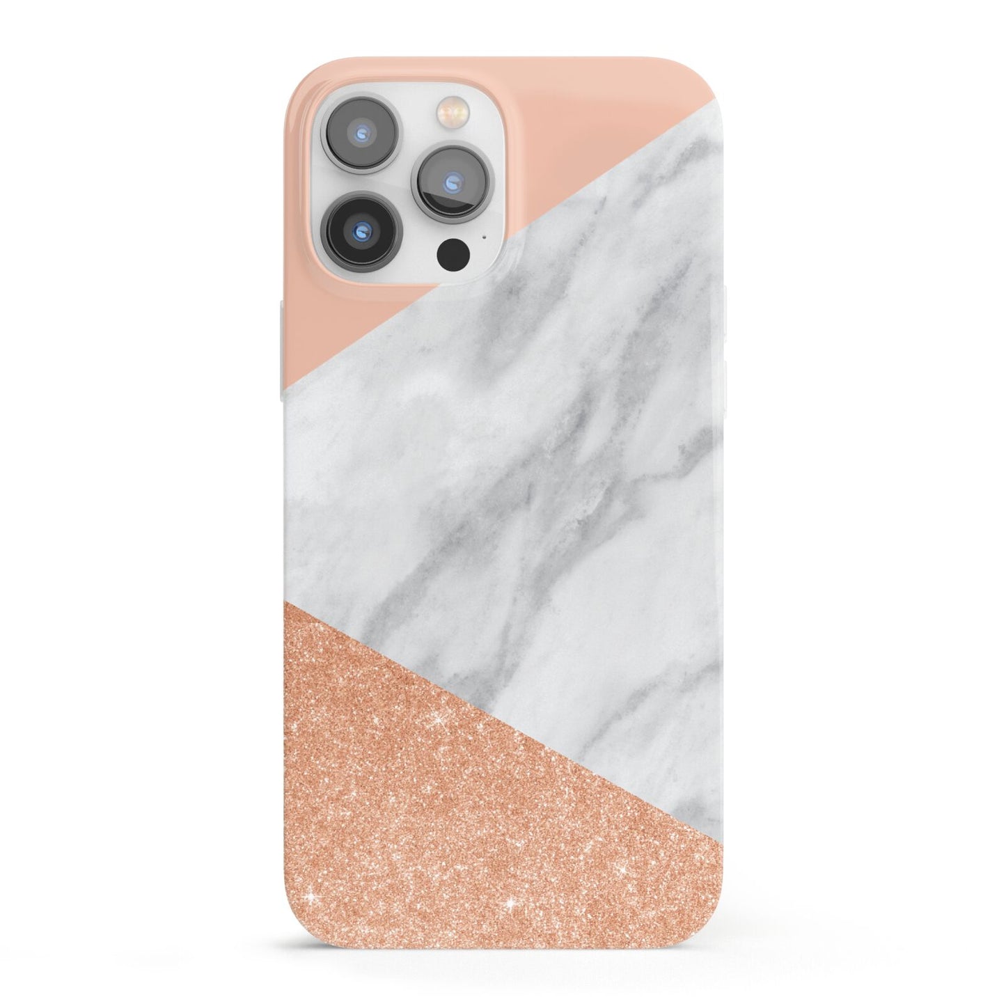 Marble Rose Gold Pink iPhone 13 Pro Max Full Wrap 3D Snap Case