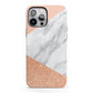 Marble Rose Gold Pink iPhone 13 Pro Max Full Wrap 3D Tough Case