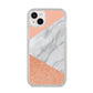 Marble Rose Gold Pink iPhone 14 Plus Glitter Tough Case Starlight