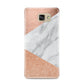 Marble Rose Gold Samsung Galaxy A9 2016 Case on gold phone