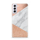 Marble Rose Gold Samsung S21 Plus Phone Case