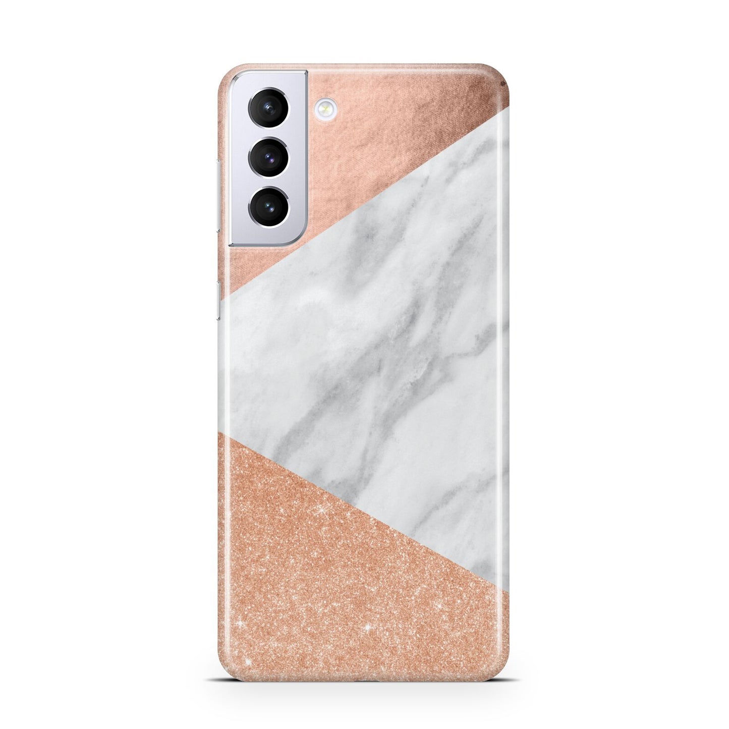 Marble Rose Gold Samsung S21 Plus Phone Case