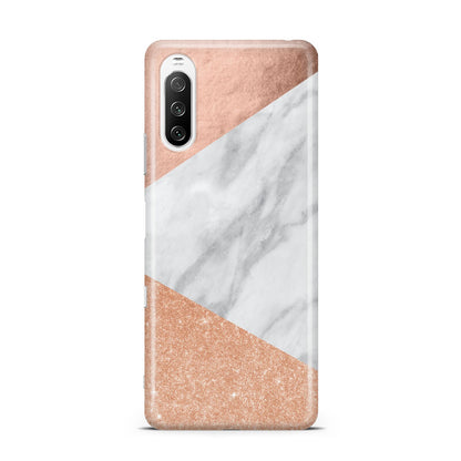 Marble Rose Gold Sony Xperia 10 III Case