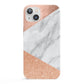 Marble Rose Gold iPhone 13 Full Wrap 3D Snap Case