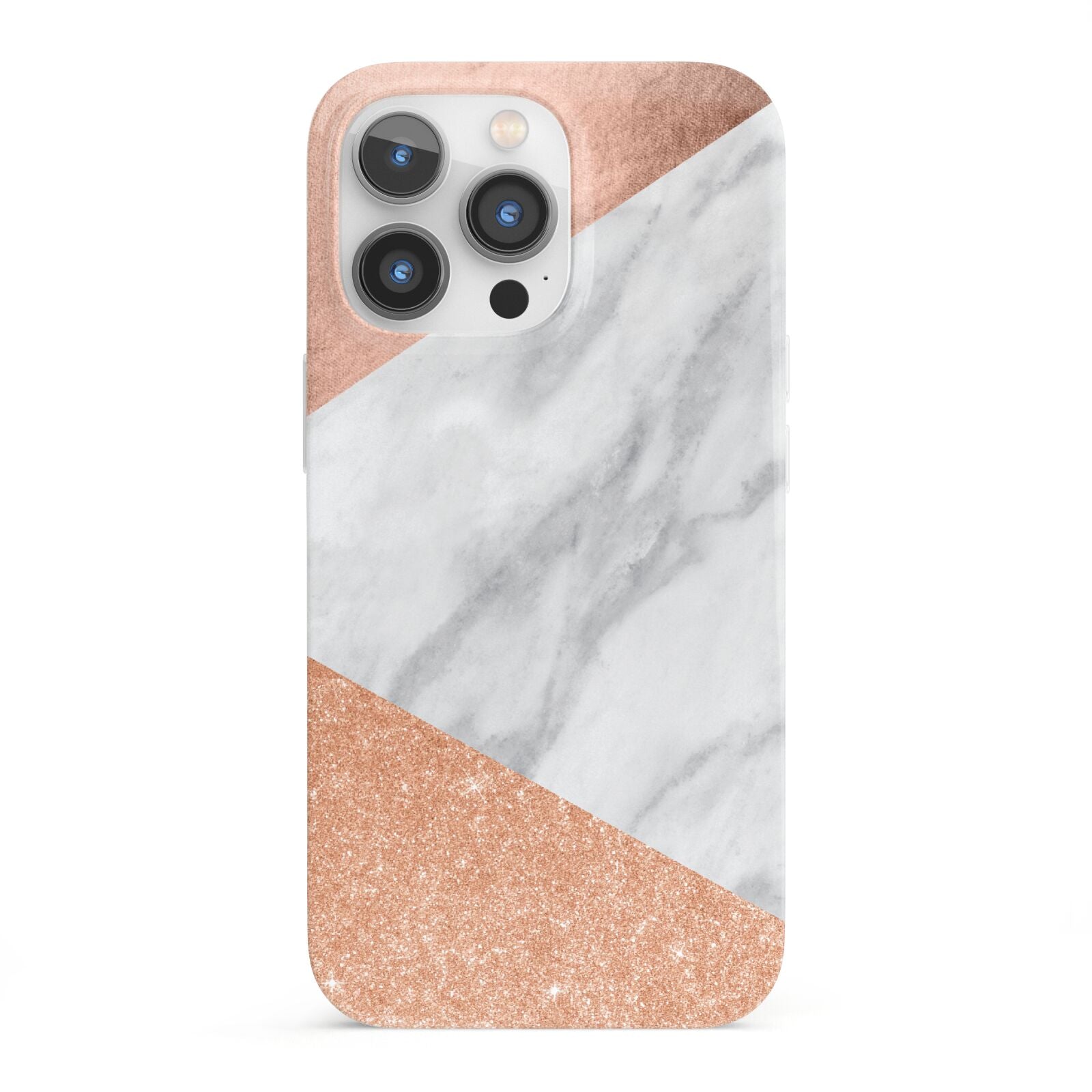 Marble Rose Gold iPhone 13 Pro Full Wrap 3D Snap Case
