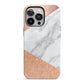 Marble Rose Gold iPhone 13 Pro Full Wrap 3D Tough Case