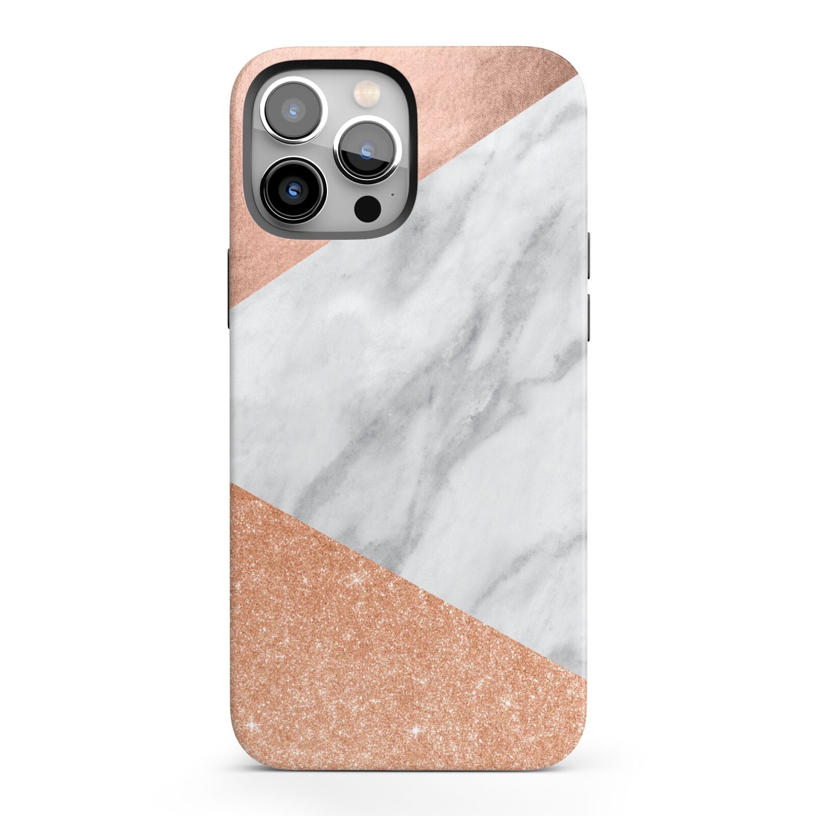 Marble Rose Gold iPhone 13 Pro Max Full Wrap 3D Tough Case