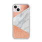 Marble Rose Gold iPhone 14 Plus Glitter Tough Case Starlight