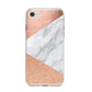 Marble Rose Gold iPhone 8 Bumper Case on Silver iPhone