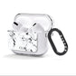 Marble Small Initials Personalised AirPods Clear Case 3rd Gen Side Image