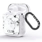 Marble Small Initials Personalised AirPods Glitter Case Side Image