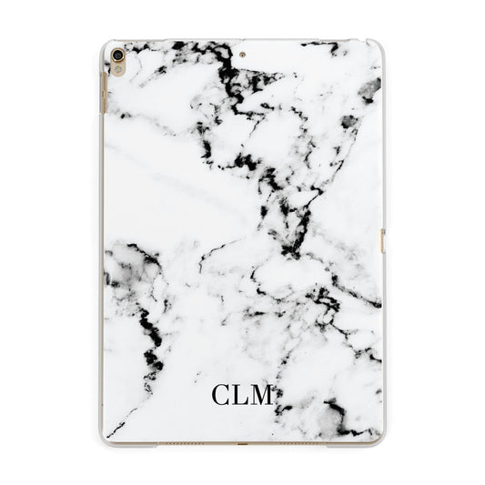 Marble Small Initials Personalised Apple iPad Gold Case