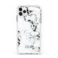 Marble Small Initials Personalised Apple iPhone 11 Pro Max in Silver with White Impact Case