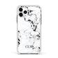 Marble Small Initials Personalised Apple iPhone 11 Pro in Silver with White Impact Case